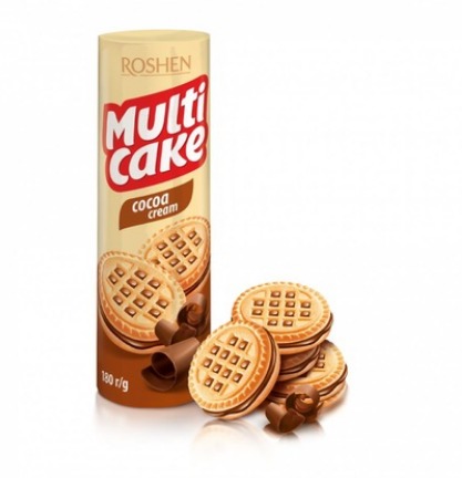 Biscuiti cu Cacao Roshen Multi Cake, 180 g