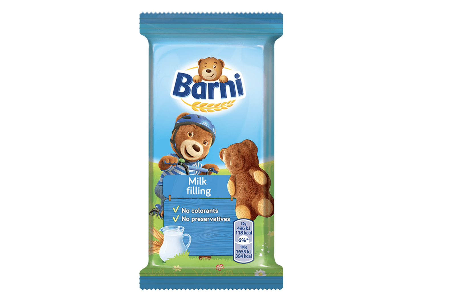 Ursuleti cu crema de lapte Barni 30 g,5 bucati