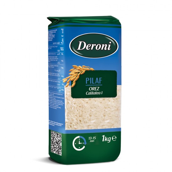 Orez pentru Pilaf Deroni, Cal. I, 1Kg, 10Buc/Bax