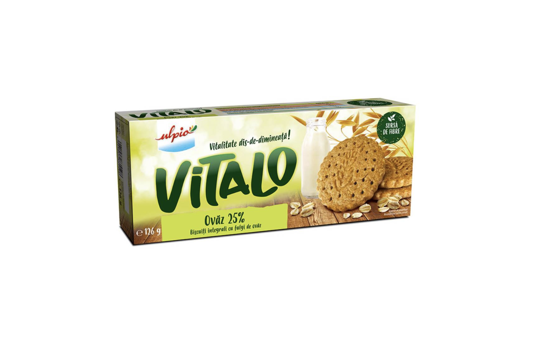 Biscuiti cu Ovaz si Stafide Ulpio Vitalo, 2x126 g