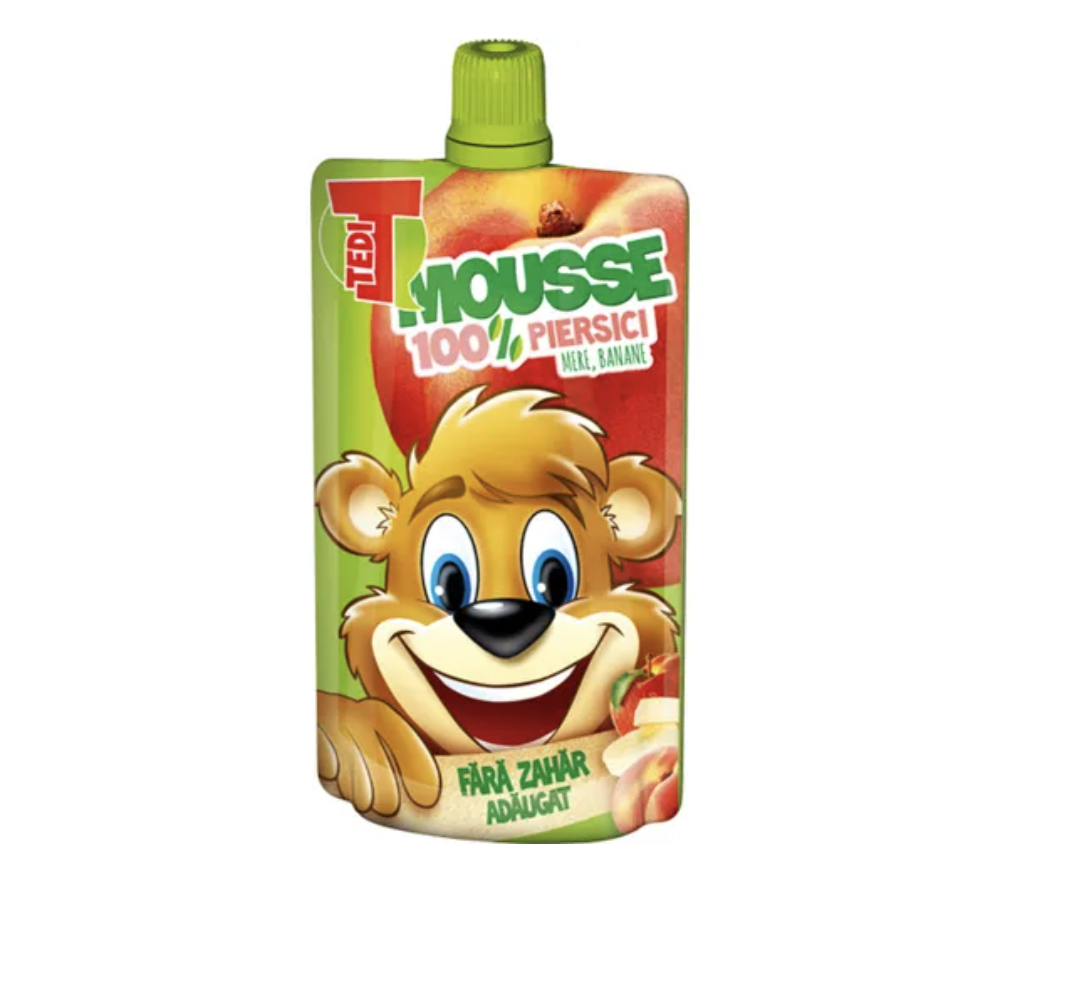 Mousse Tedi de piersici, mere, banane si morcovi 12x100 g