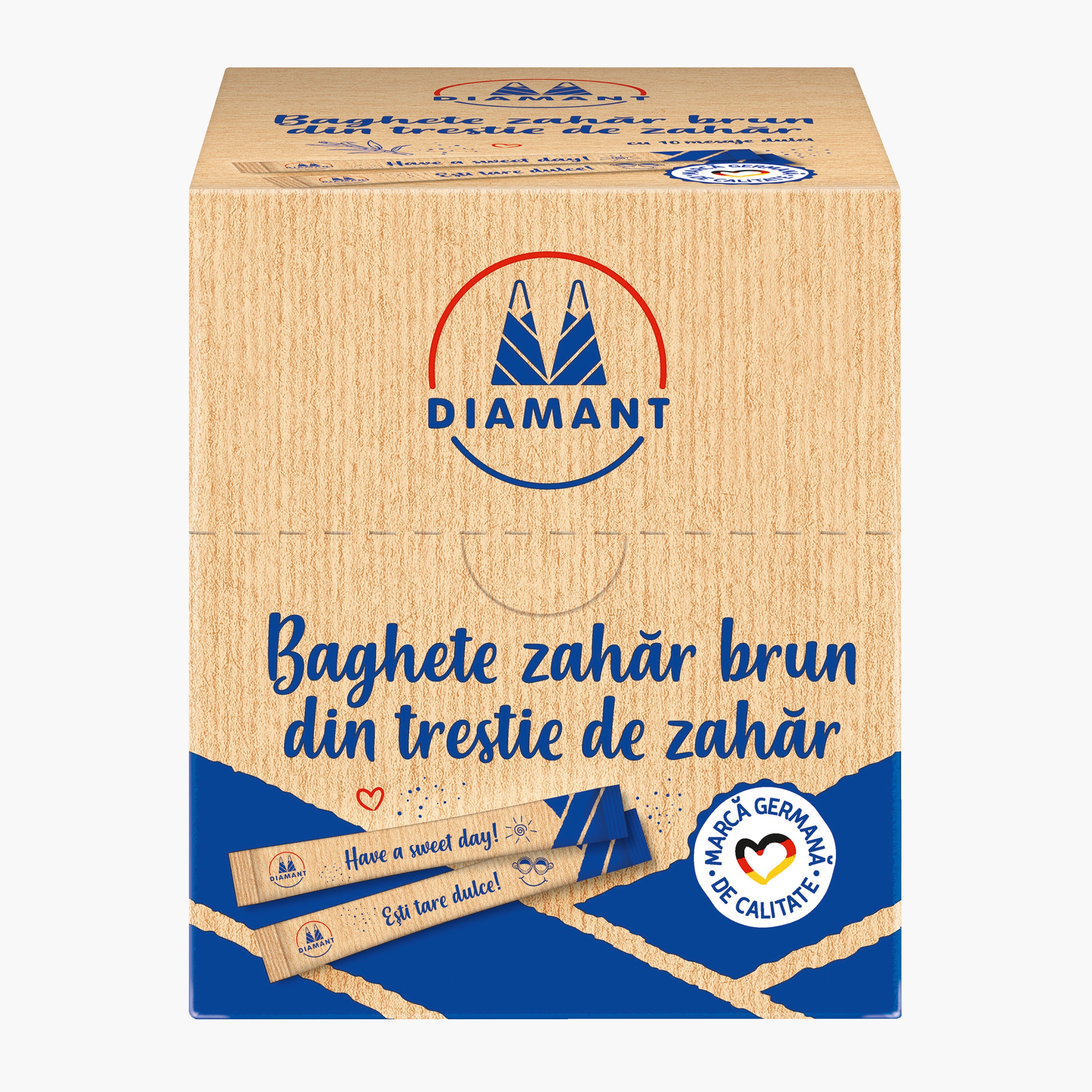 Baghete zahar brun din trestie de zahar, 125x4g