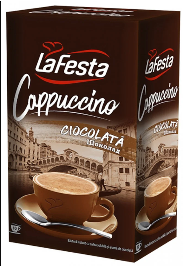 Cappuccino cu ciocolata, La Festa, 125 gr.10 bucati