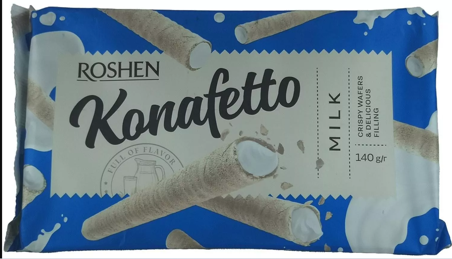 Roshen Konafetto Milk Wafer Rolls, 140g