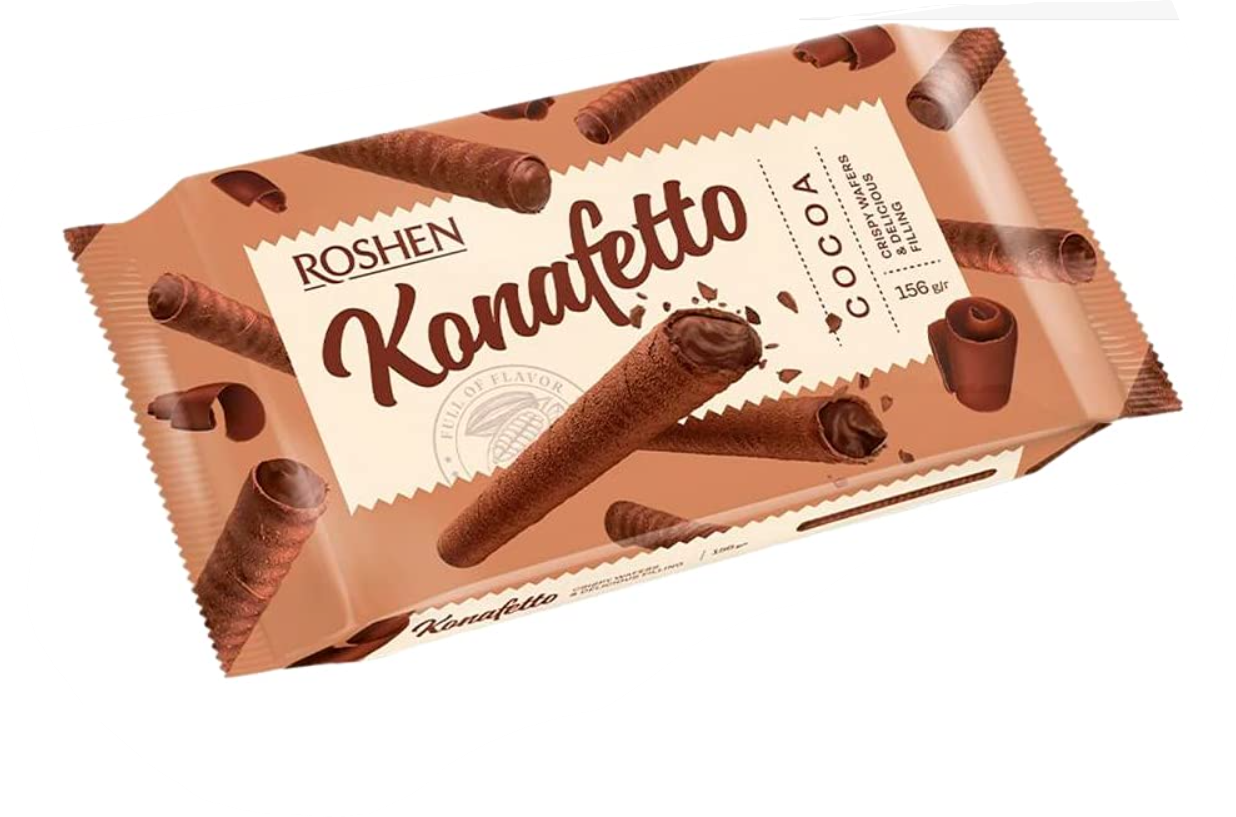 ROSHEN Konafetto Cacao Wafer Rolls,140g