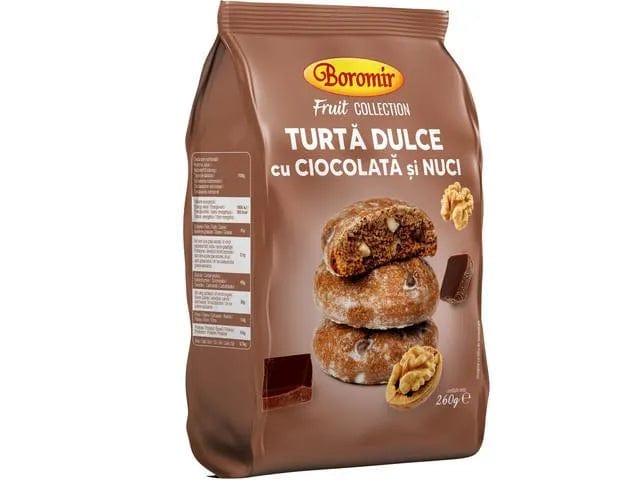 Boromir turta dulce cu ciocolata si nuci 260g