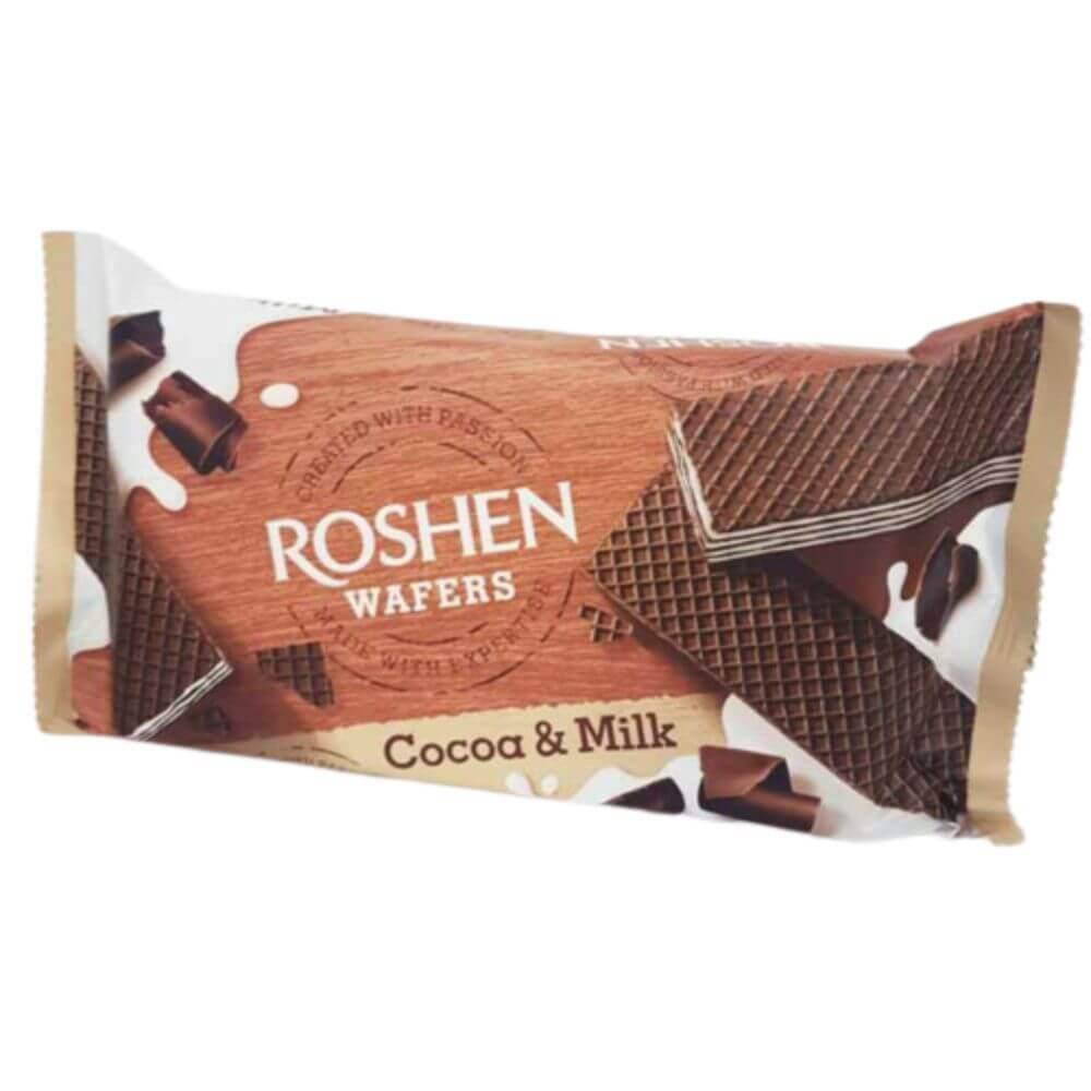 Napolitane Roshen, 216 g, Crema Cacao si Lapte