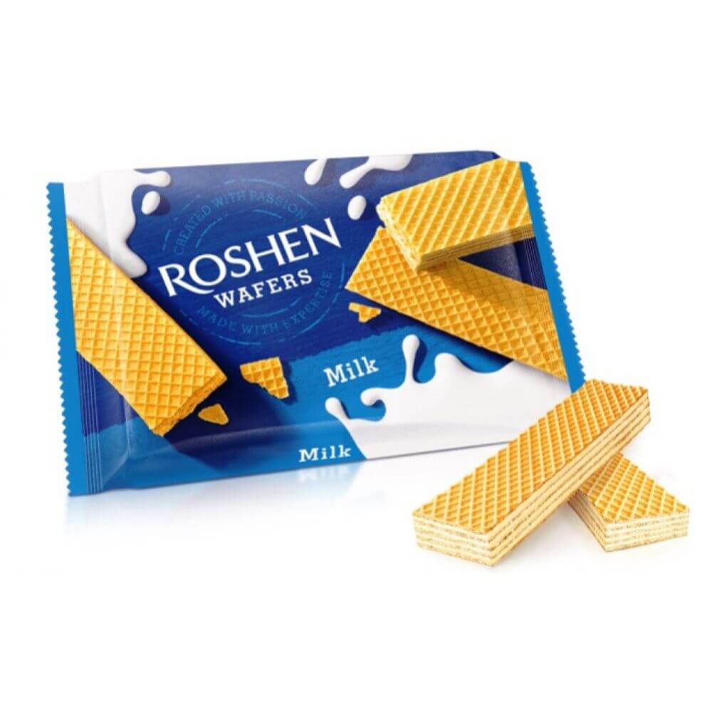 Napolitane Roshen, 72 g, Crema Lapte