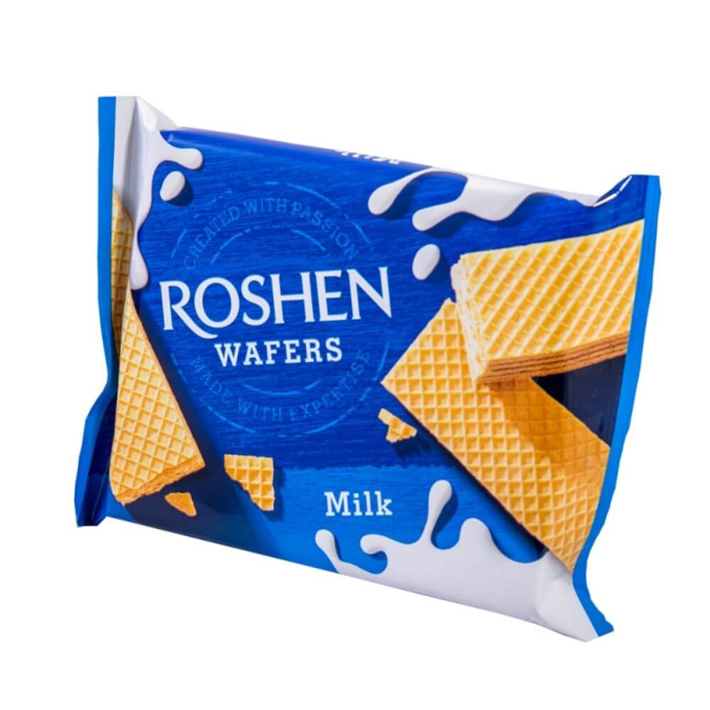 Napolitane Roshen, 72 g, Crema Lapte