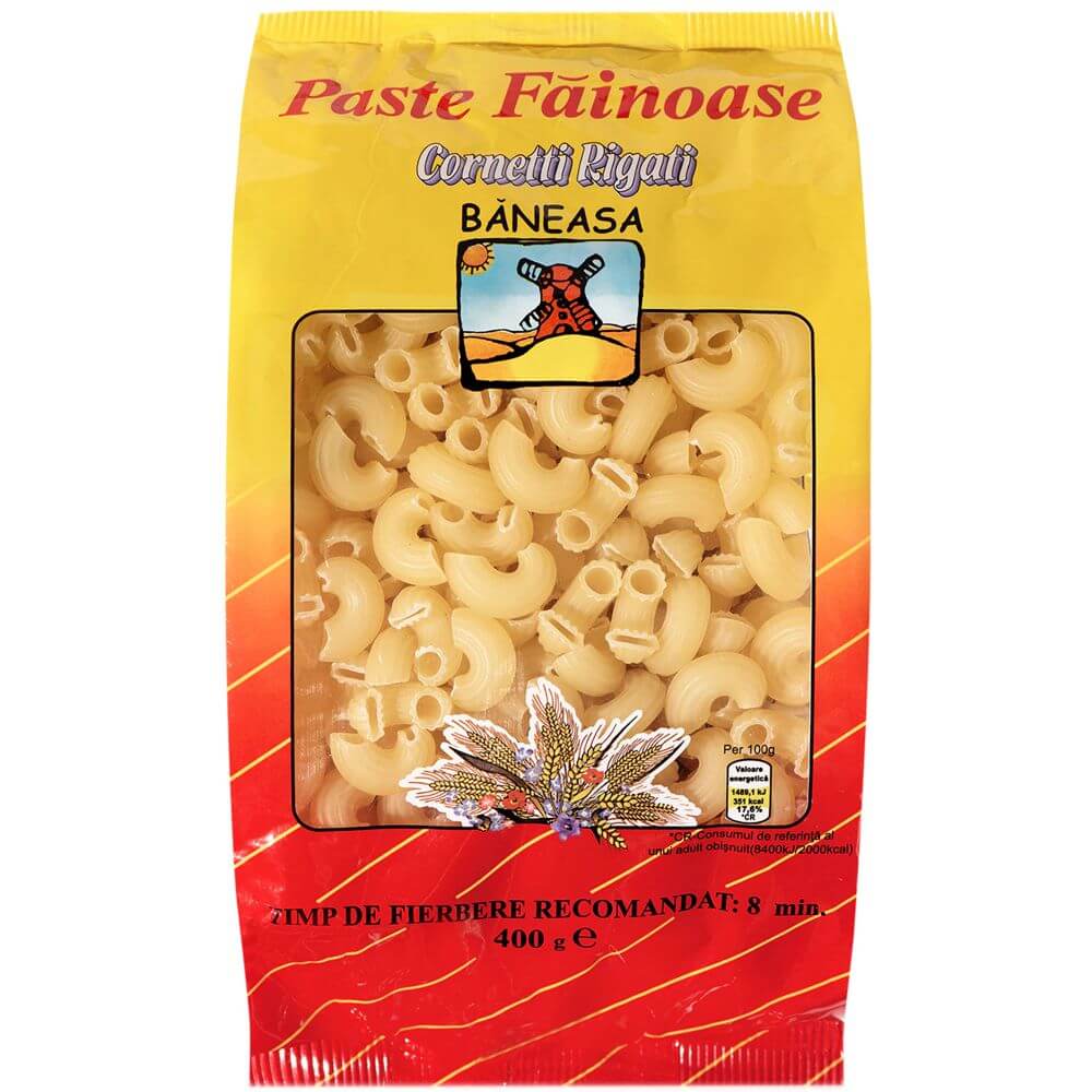 Paste Fainoase Baneasa Cornetti Rigati, 400 g