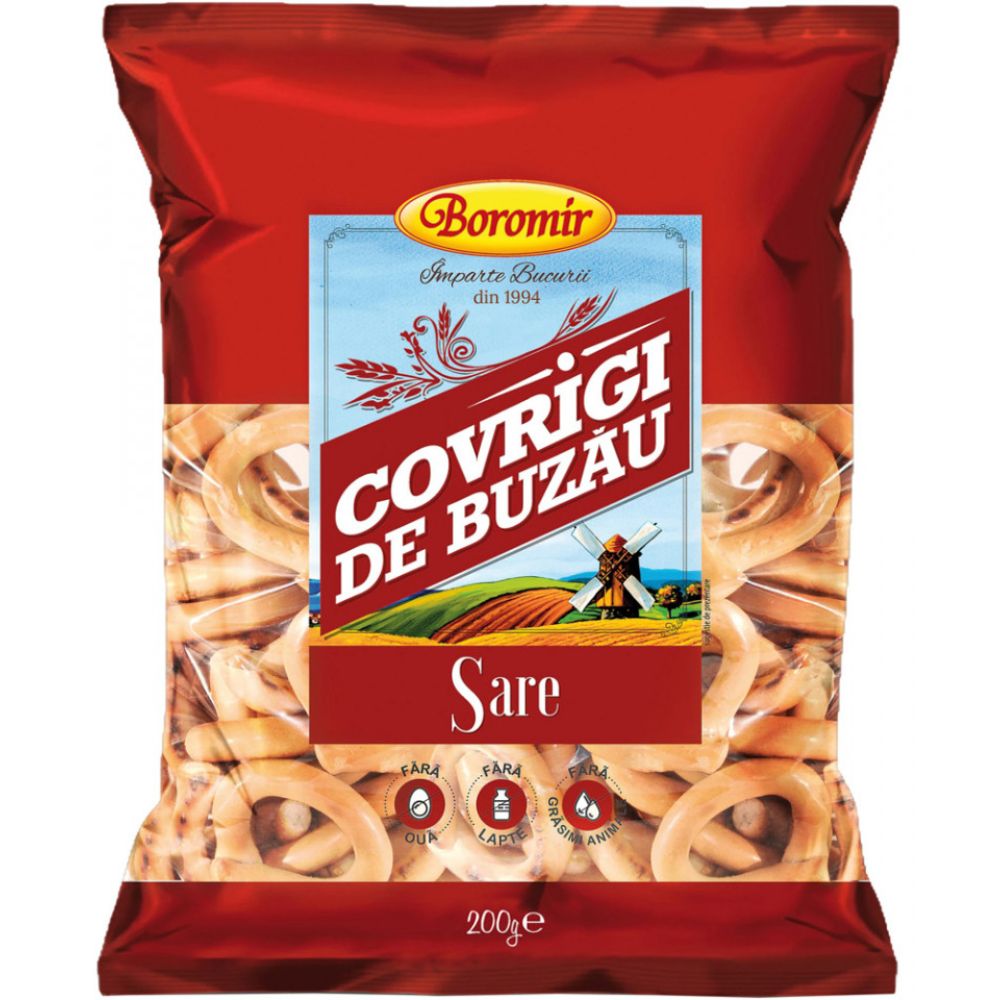 Covrigi de Buzau Boromir cu Sare, Cantitate 200 g