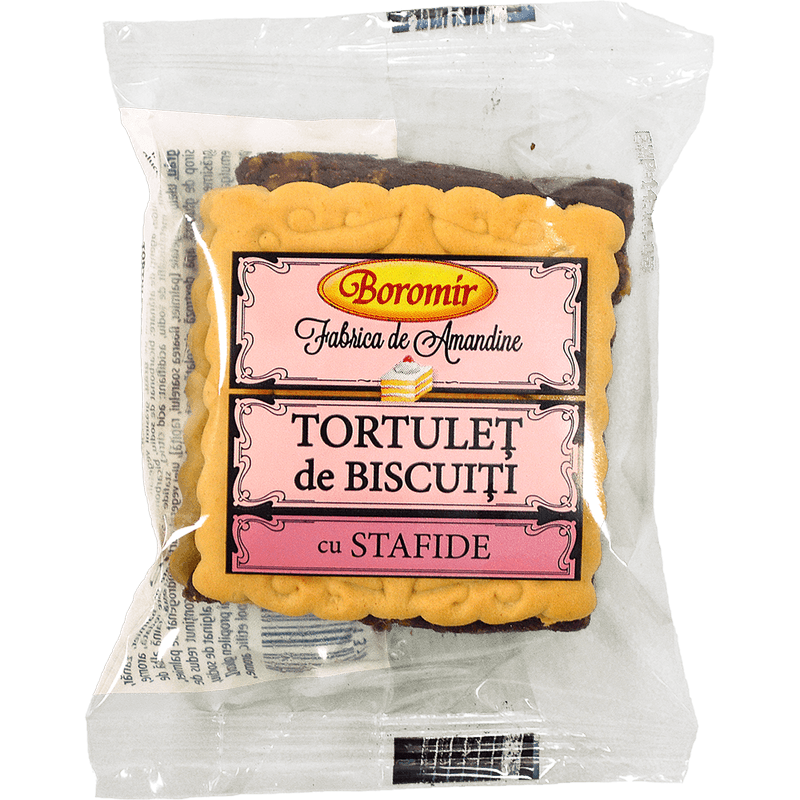 Tortulet de biscuiti Boromir cu stafide, 5*50g