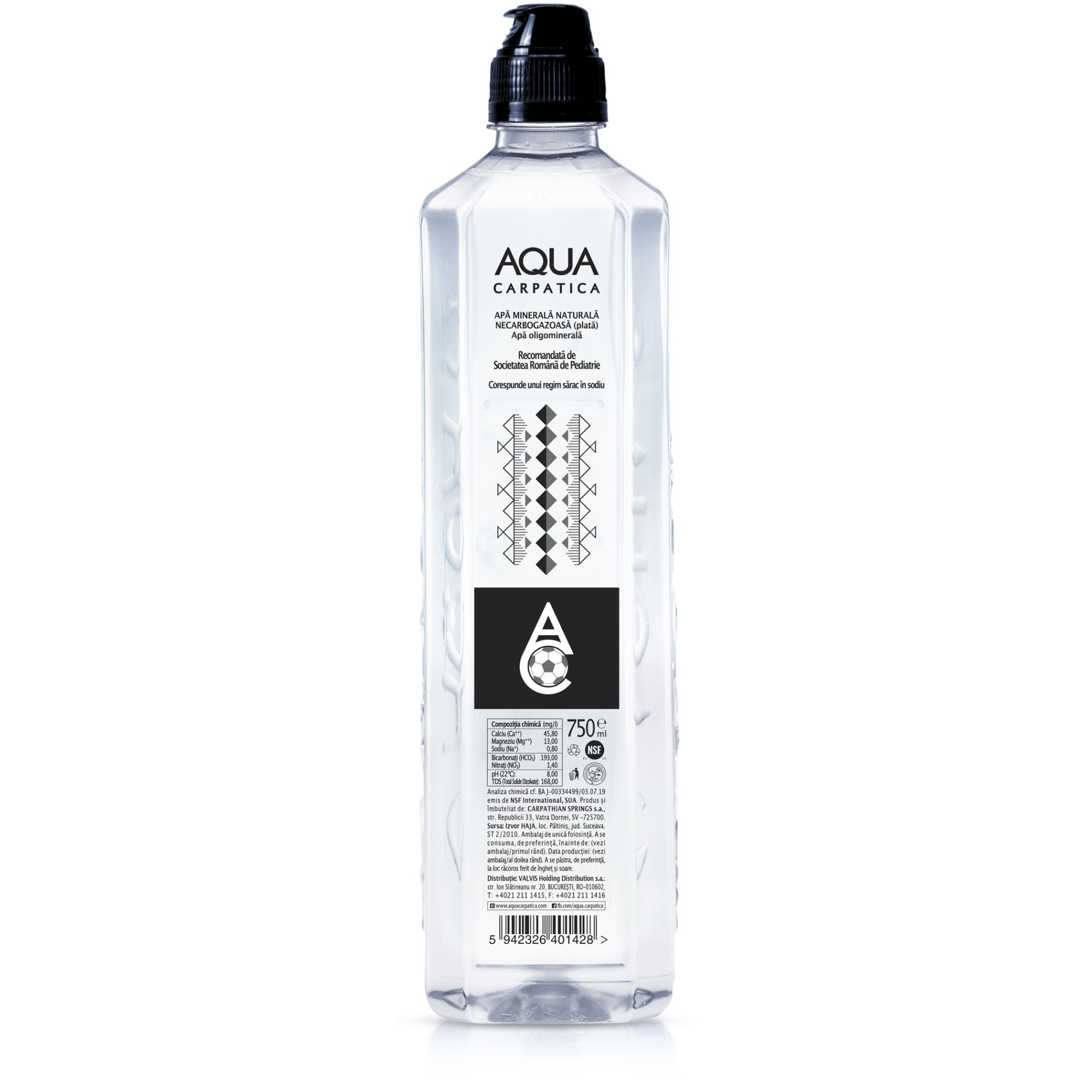 Apa Minerala Necarbogazoasa Aqua Carpatica, Sport, Pet, 0.75l