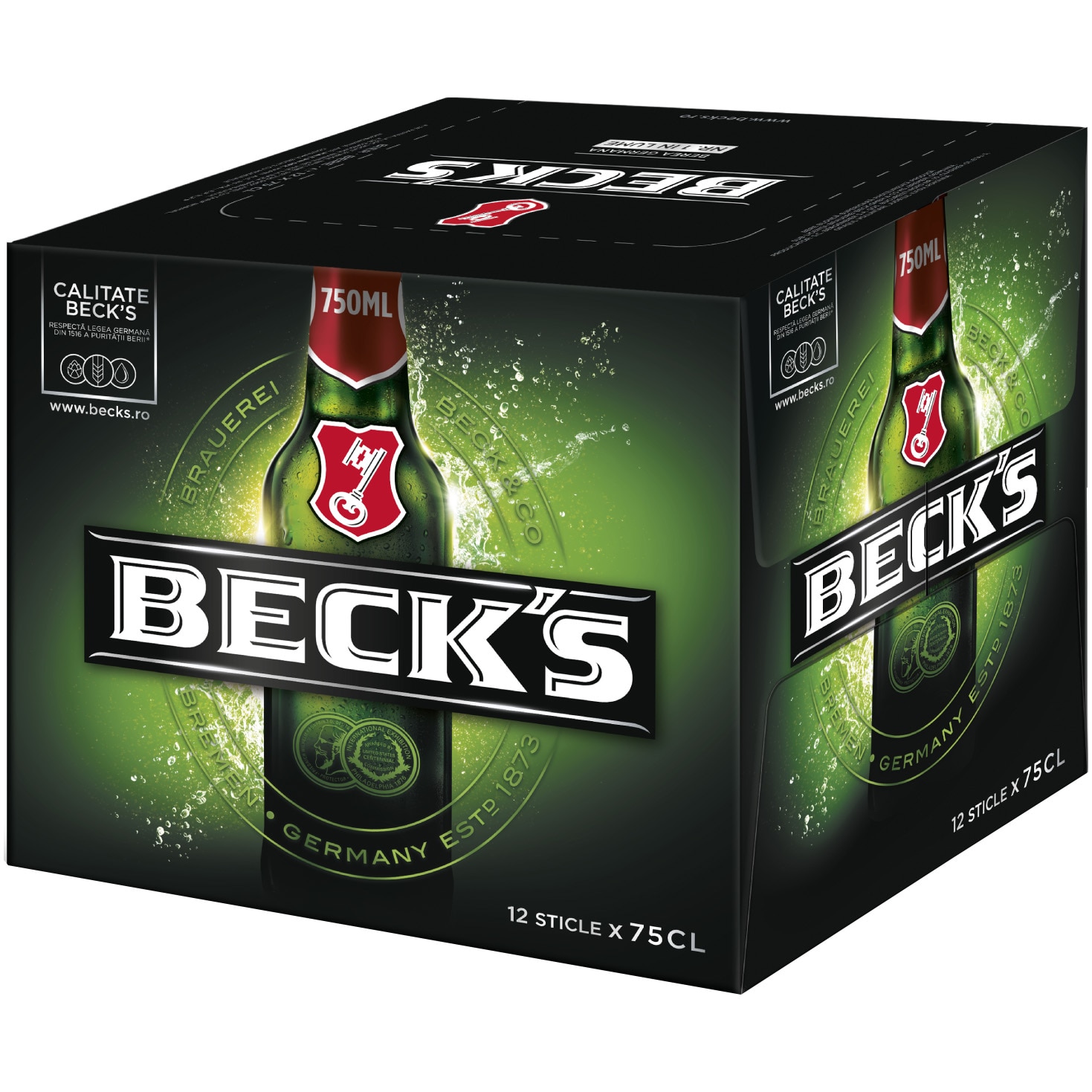 Bere Blonda Beck's, Sticla, 12 x 0.75l