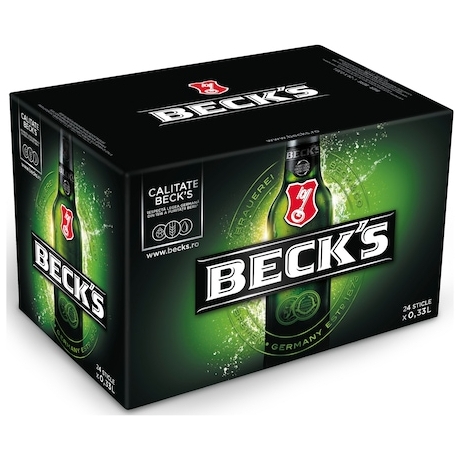 Bere Blonda Beck's, Sticla, 24 x 0.33l