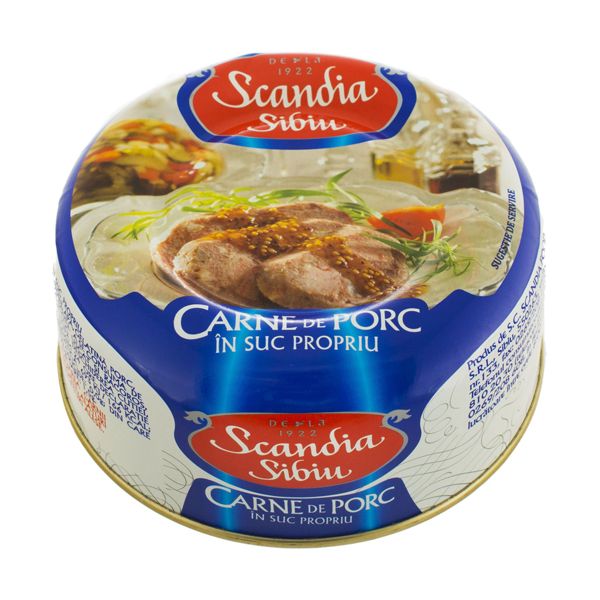 Carne de porc in suc propriu Scandia Sibiu, 300g