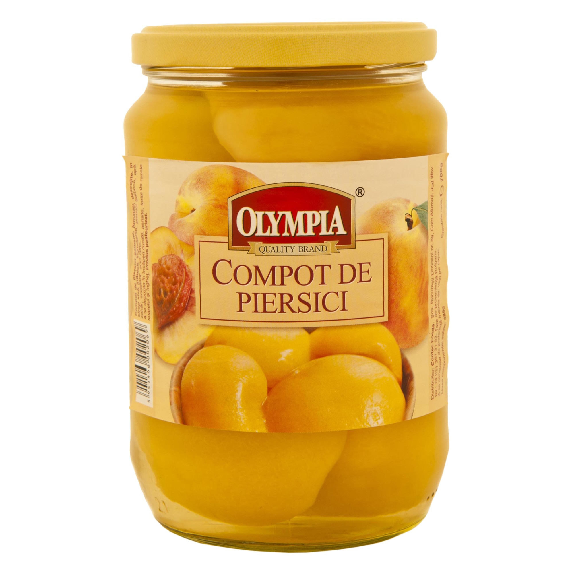 Compot de piersici decojite Olympia, 700 g