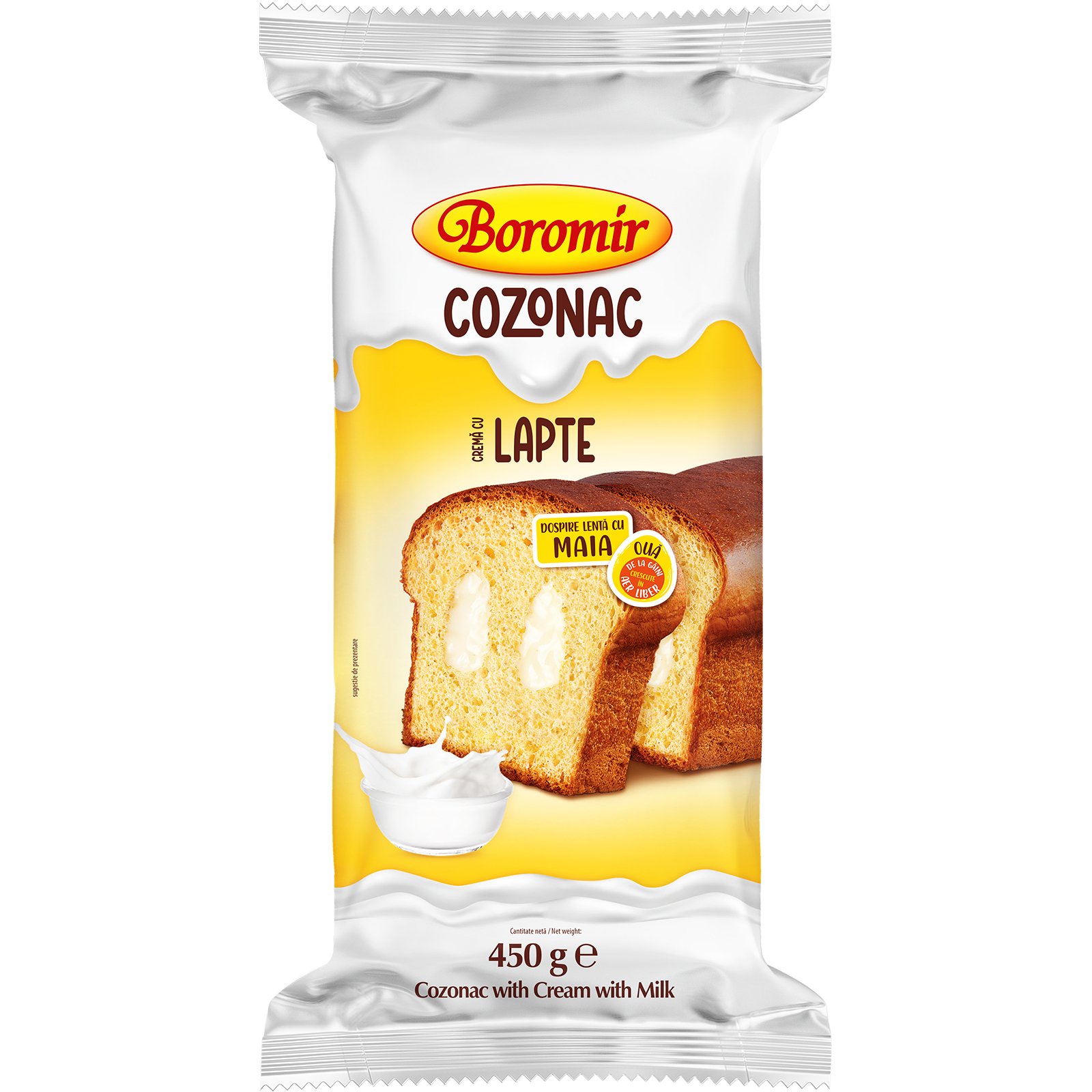 Cozonac cu crema de lapte, Boromir, 450 g