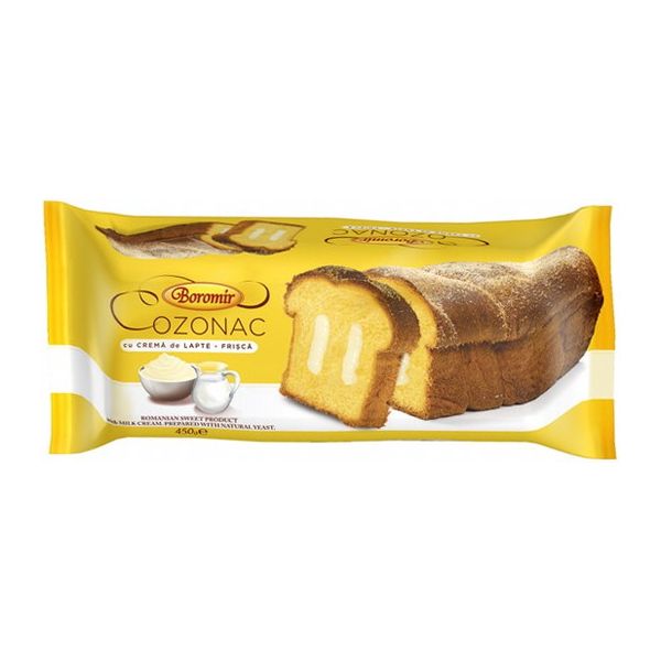 Cozonac cu Crema de Lapte si Frisca Boromir, 450 g