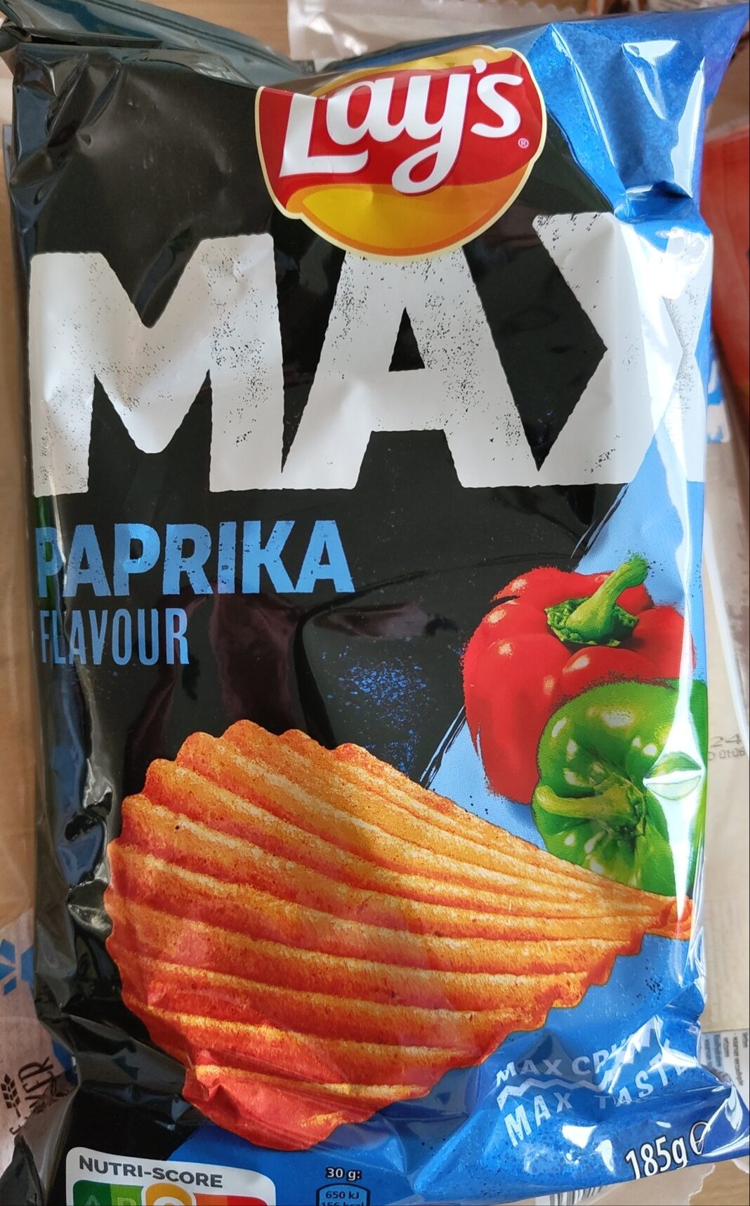 Chipsuri ondulate Lay's Maxx din cartofi, cu gust paprika 115g