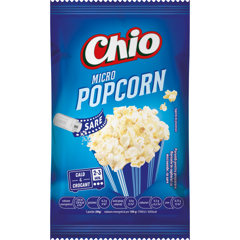 Popcorn cu sare Chio, pentru microunde, 80g