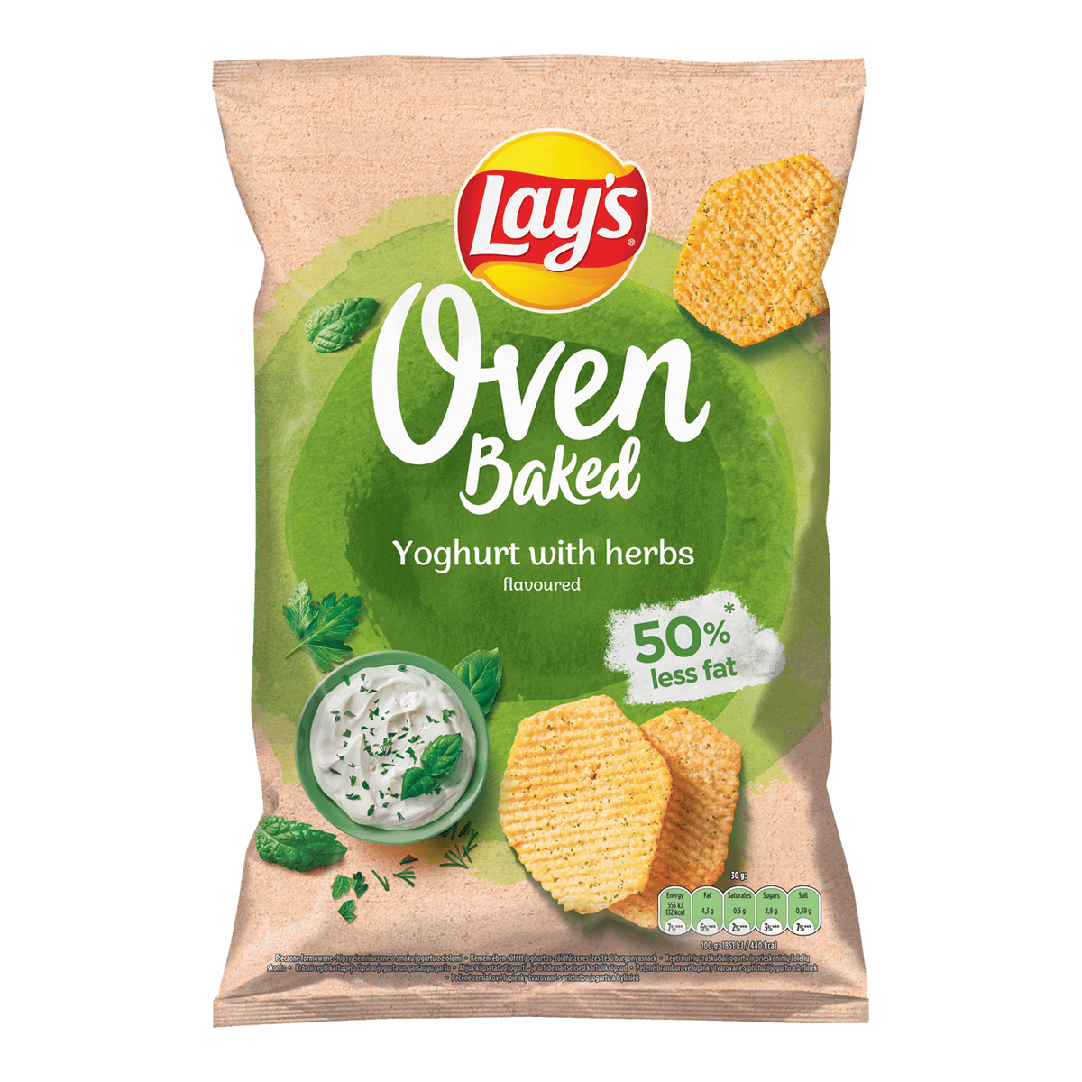 Lay's baked chips cu iaurt si ierburi aromatice 100g