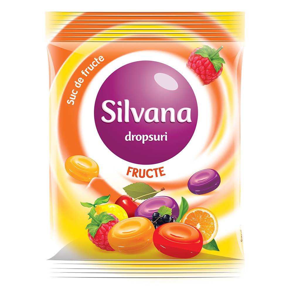 Dropsuri Silvana cu Aroma de Fructe, 75 g