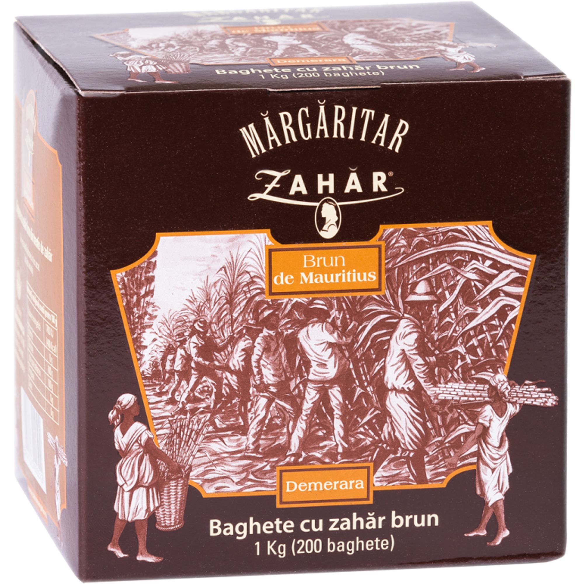 Zahar brun Margaritar, stick 200 bucati, 200x5g