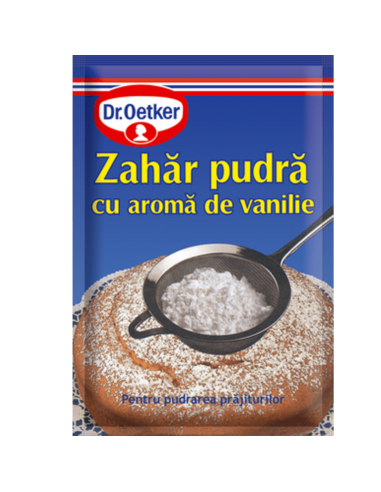 Zahar pudra cu aroma de vanilie Dr. Oetker, 80g